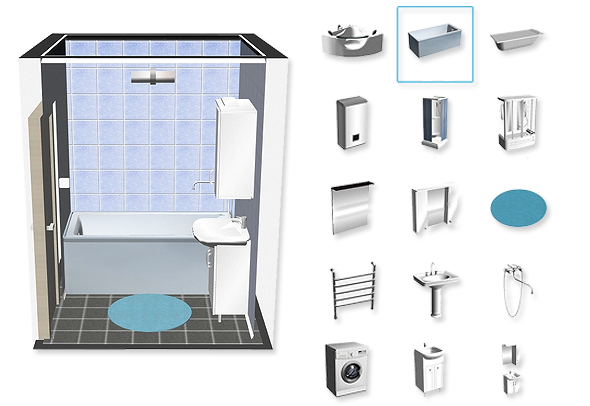 Бесплатный дизайн проект ванной комнаты