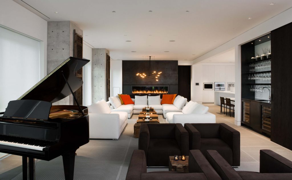 Черно-белый дизайн квартиры - нескучный интерьер (фото)