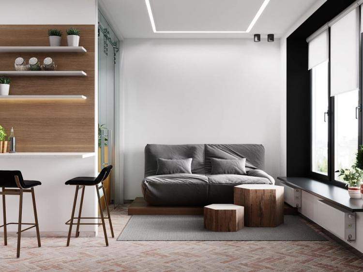 Дизайн интерьера квартиры-студии 28 кв. метров (55 Фото)