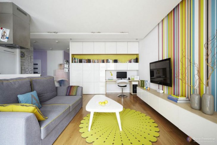 Дизайн однокомнатной квартиры студии 75 фото идей