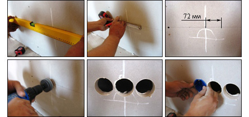 Как установить розетку в стене из гипсокартона
