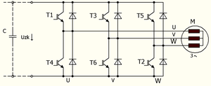 Особенности построения схемы частотного преобразователя для управления асинхронным трехфазным двигателем