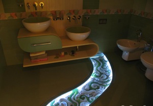 Освещение в ванной комнате: фото, особенности распределения освещения по зонам, подключение светильников