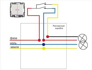 Схема установки двойного выключателя, как подключить двухклавишный выключатель