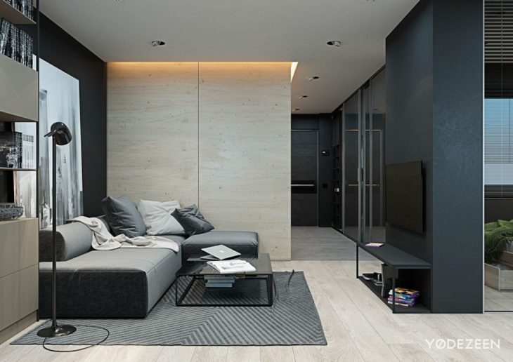 Современный дизайн интерьера квартиры студии 2022