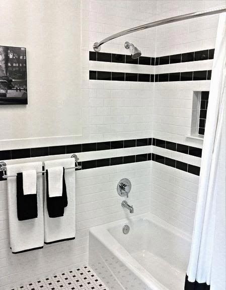 Черно-белая плитка в ванной — более 80 примеров красивых дизайнов