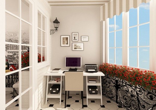 Как превратить балкон в комфортное рабочее место для занятий и творчества