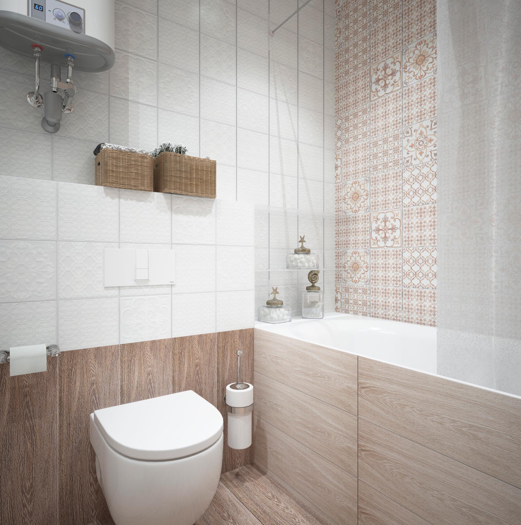 Плитка Kerama Marazzi для ванной: особенности, варианты применения в интерьере