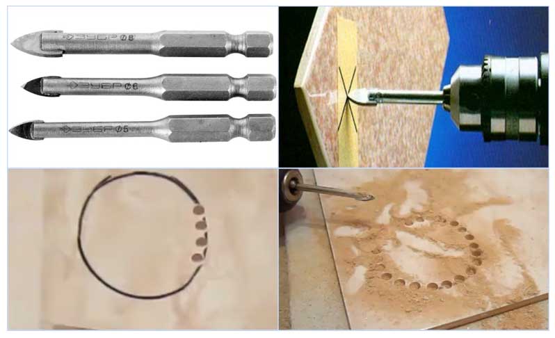 Чем сделать отверстие в плитке под трубу: технология, инструмент и комплектующие