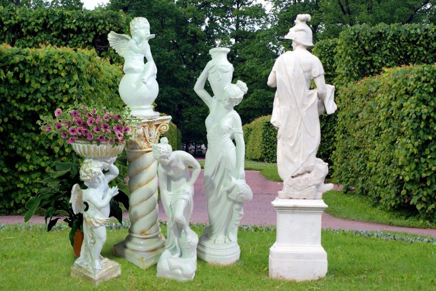 Садовые скульптуры — оригинальные архитектурные элементы, скульптуры и украшения (120 фото)