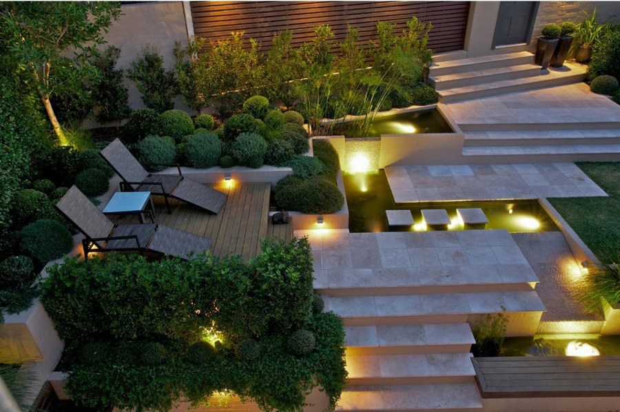 Освещение участка: проектирование и постройка эффективного и красочного освещения сада (125 фото)