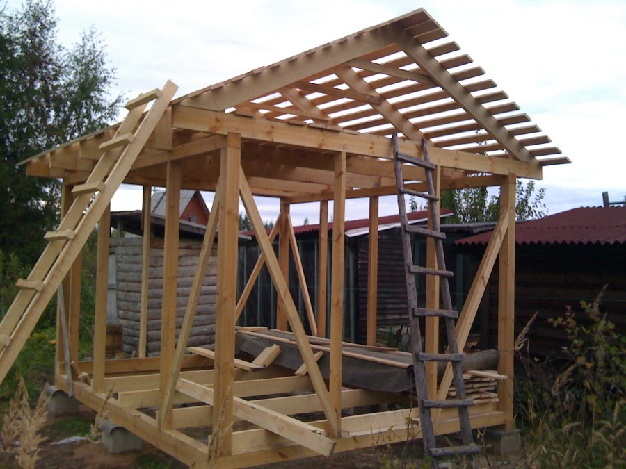 Деревянный навес — инструкция по постройке и установке своими руками (85 фото-идей)