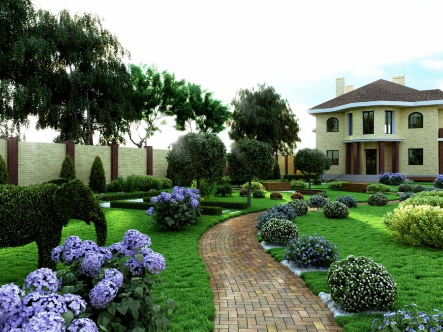 Дизайн участка загородного дома — варианты оформления ландшафта своими руками (105 фото)