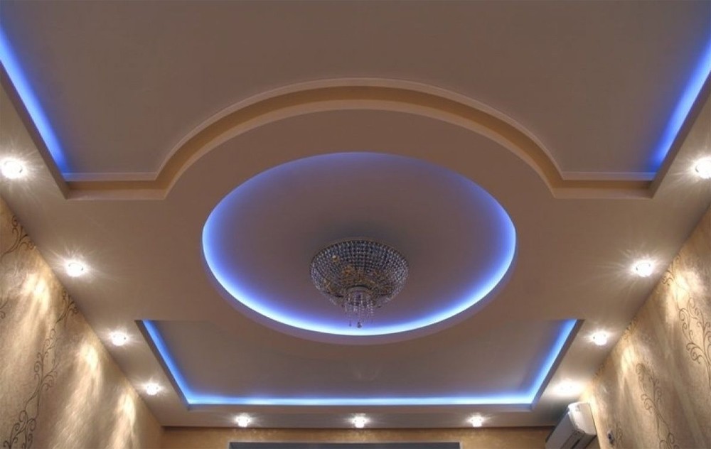 Дизайн двухуровневых потолков из гипсокартона