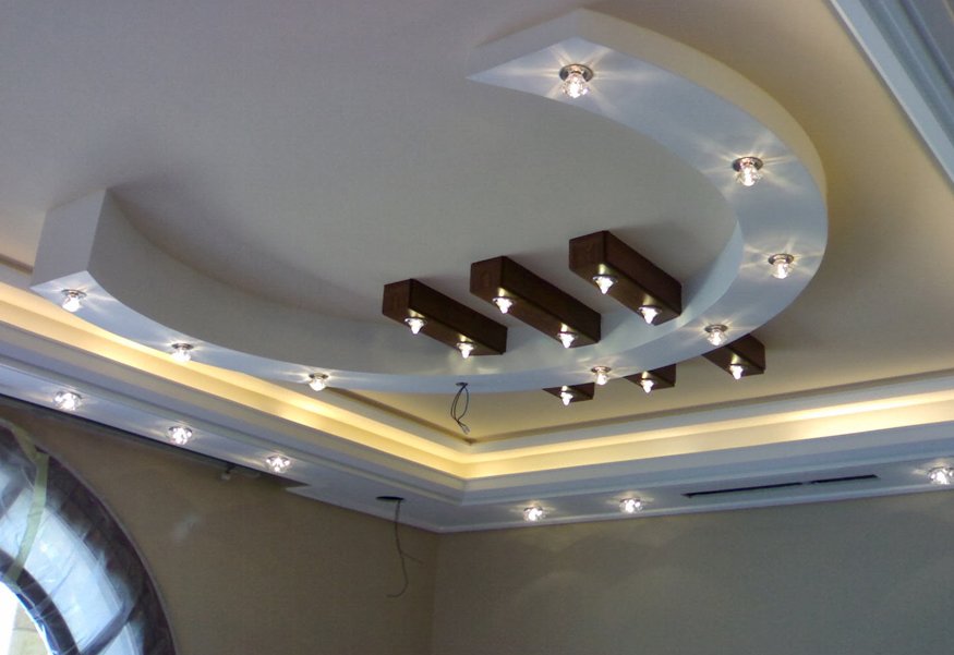 Дизайн потолков из гипсокартона для каждого помещения.