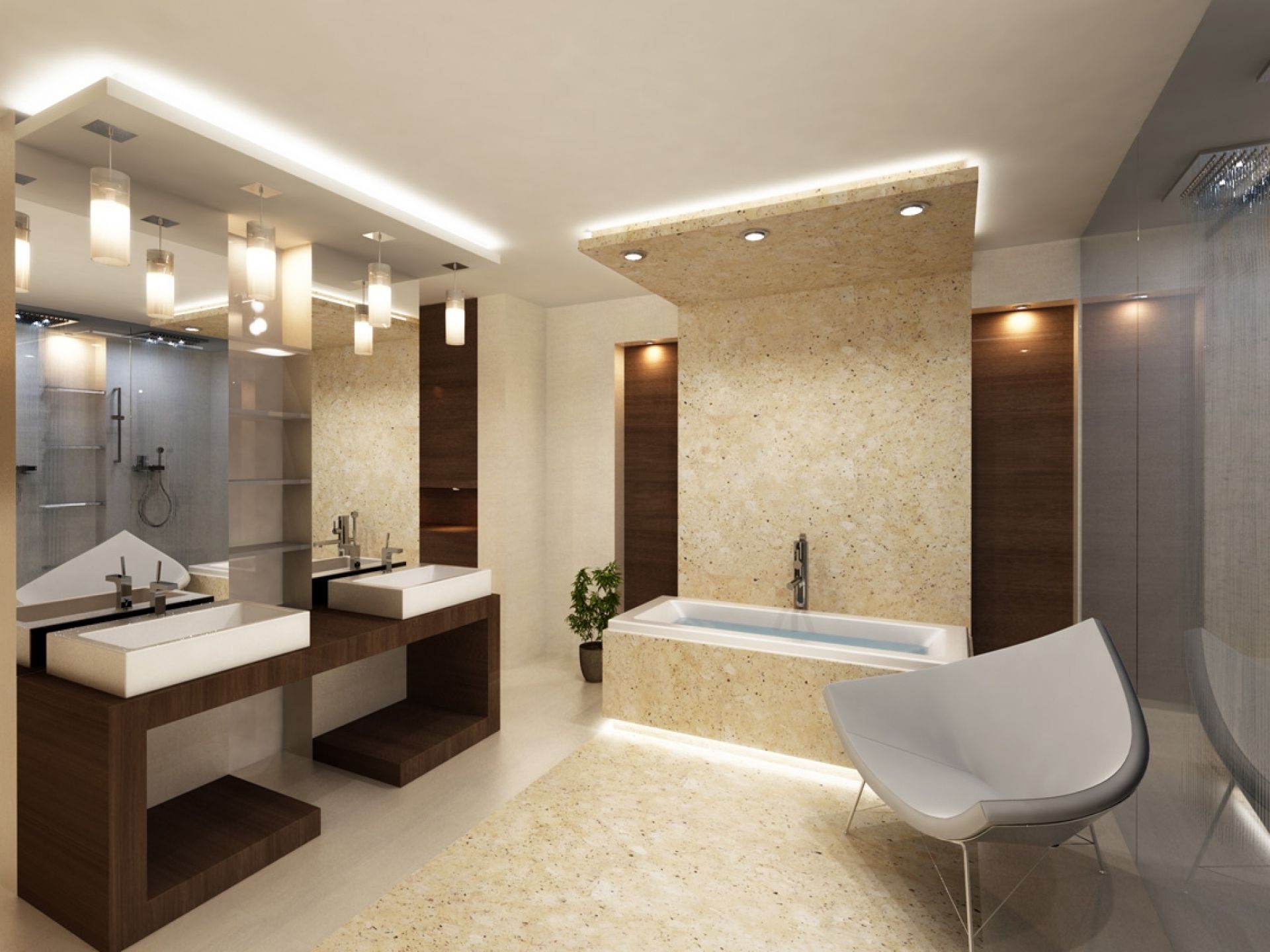Освещение в ванной комнате с натяжным потолком: полный расчет.