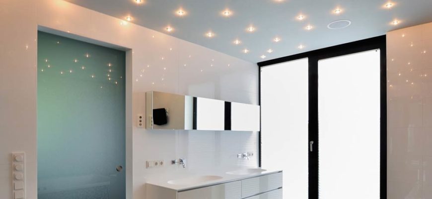Потолочные светильники для ванной комнаты: основы выбора.